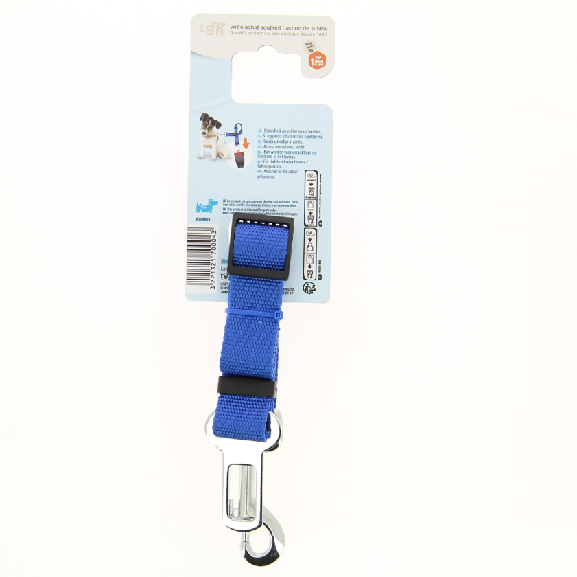 Ceinture de sécurité bleue