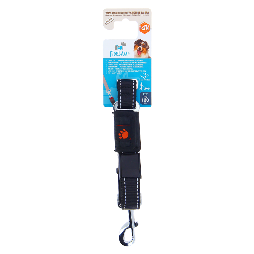 Laisse 2 en 1 promenade et ceinture de sécurité