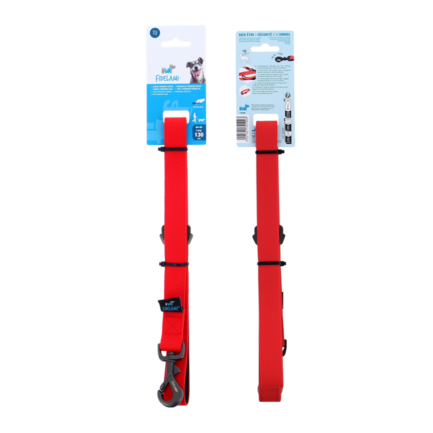 Laisse PREMIUM rouge 1.30 m