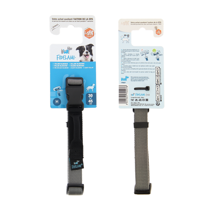 Collier à boucle silencieuse gris