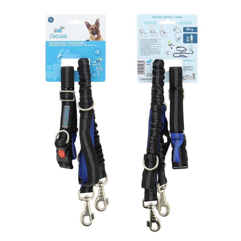 Laisse mains libres avec poignées