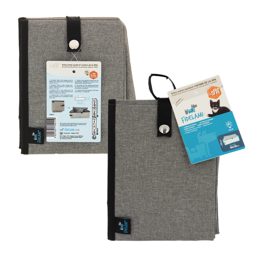 Litière de voyage pliable