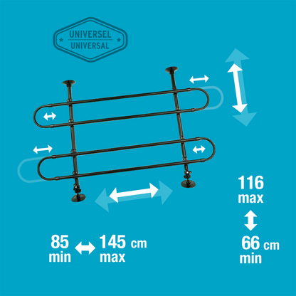 Grille de séparation ajustable pour animaux
