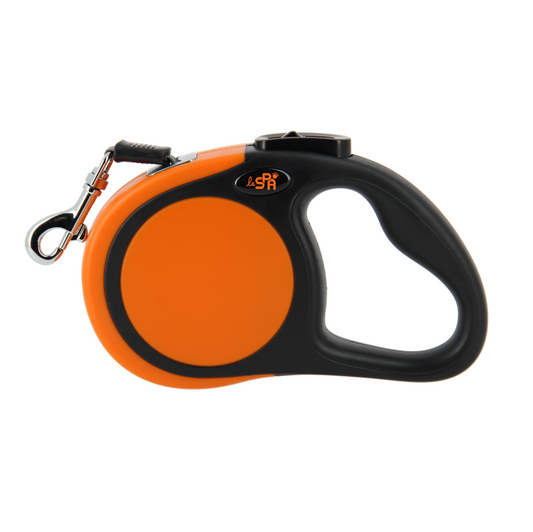 Laisse rétractable orange 5 m