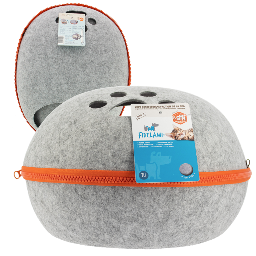 Panier pour chat en feutrine