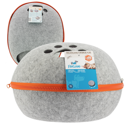 Panier pour chat en feutrine