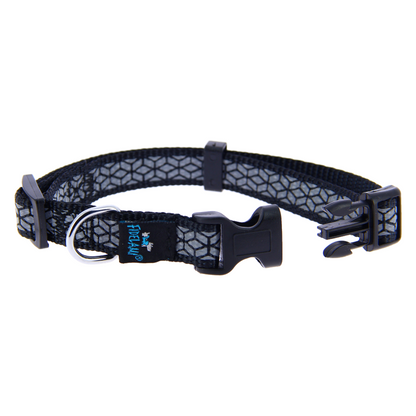 Collier à motifs réfléchissants noir S