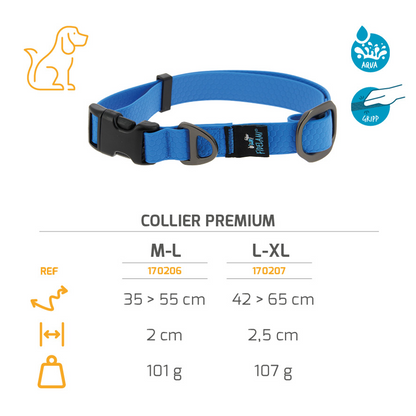 Collier PREMIUM Bleu L/XL