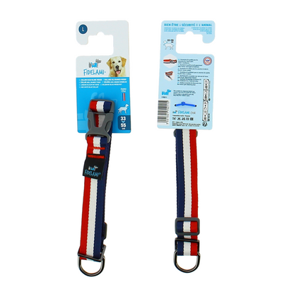Collier bleu blanc rouge L
