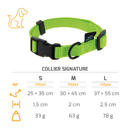 Collier signature vert L