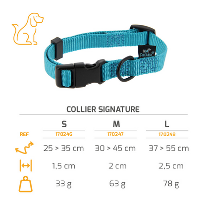 Collier signature turquoise M