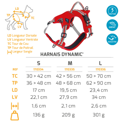 Harnais Dynamic rouge L