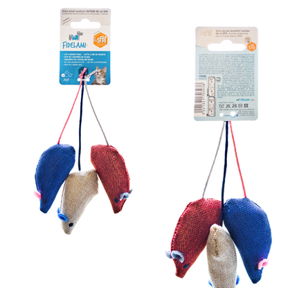 Lot de 3 Souris Tissu